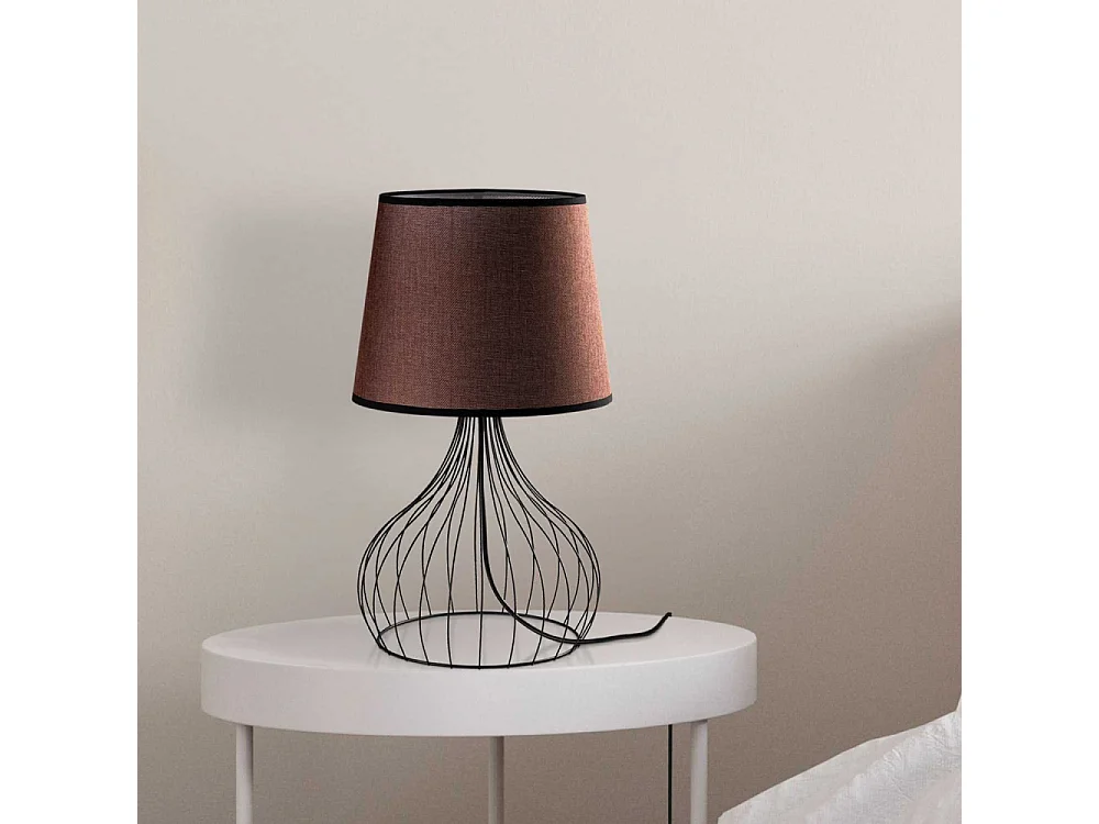 Lampe à poser en métal et tissu Telis
