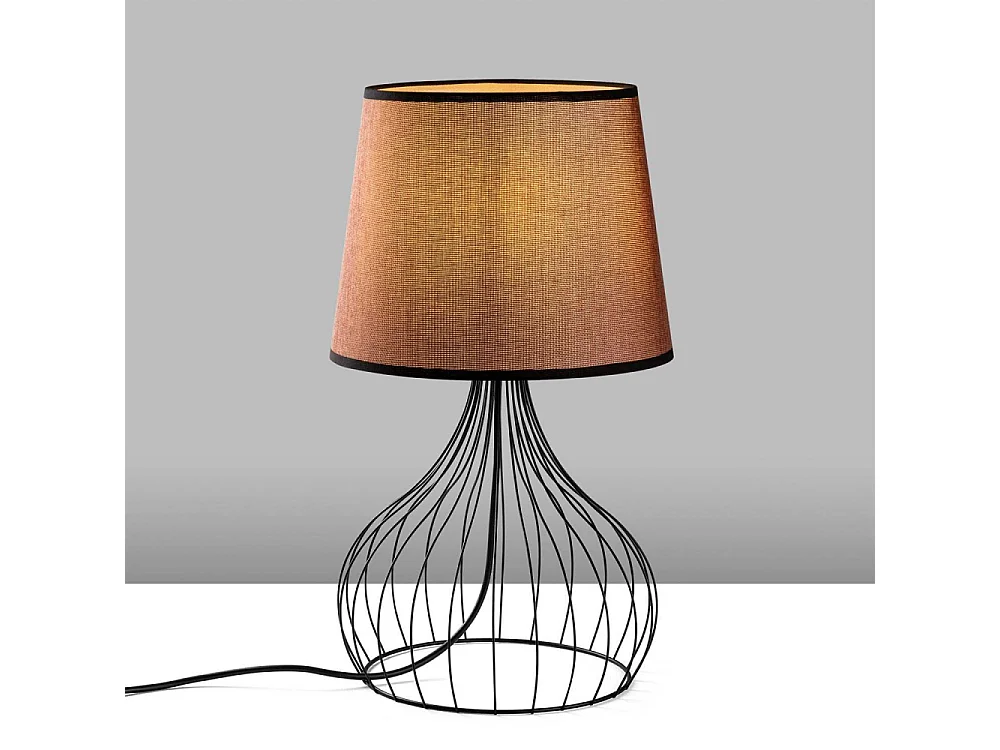 Lampe à poser en métal et tissu Telis