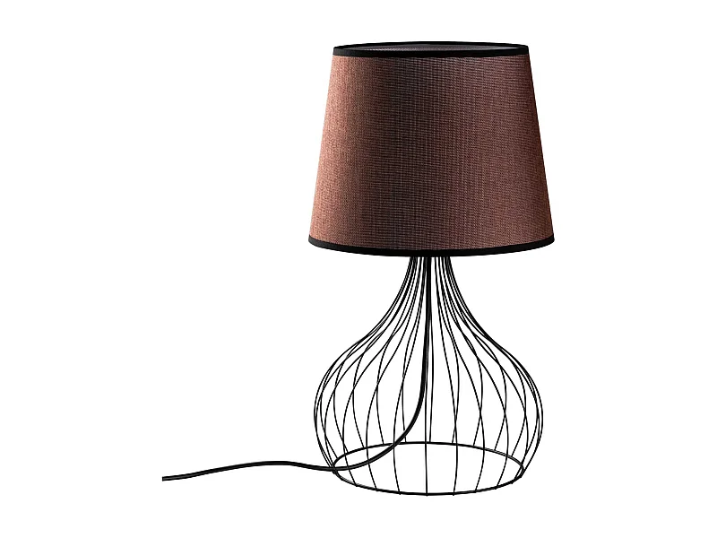 Lampe à poser en métal et tissu Telis