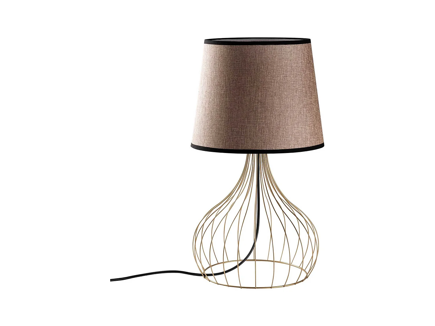 Lampe à poser en métal et tissu Telis