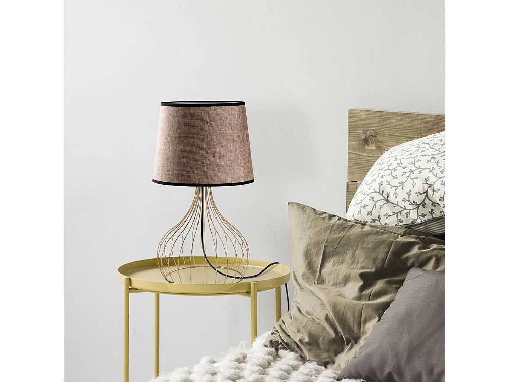 Lampe à poser en métal et tissu Telis