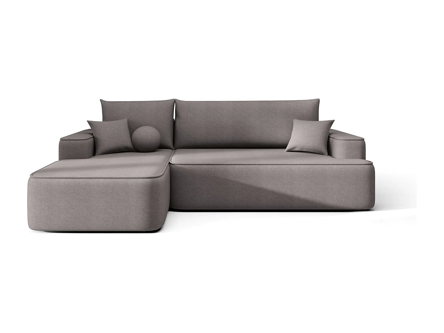 ECKSOFA mit Schlaffunktion FIGO Curio 83 Grau Links L-Form Sofa mit Stauraum Bettkasten Wohnzimmersofa Couch Sofa Bettsofa Bettkasten Bettcouch