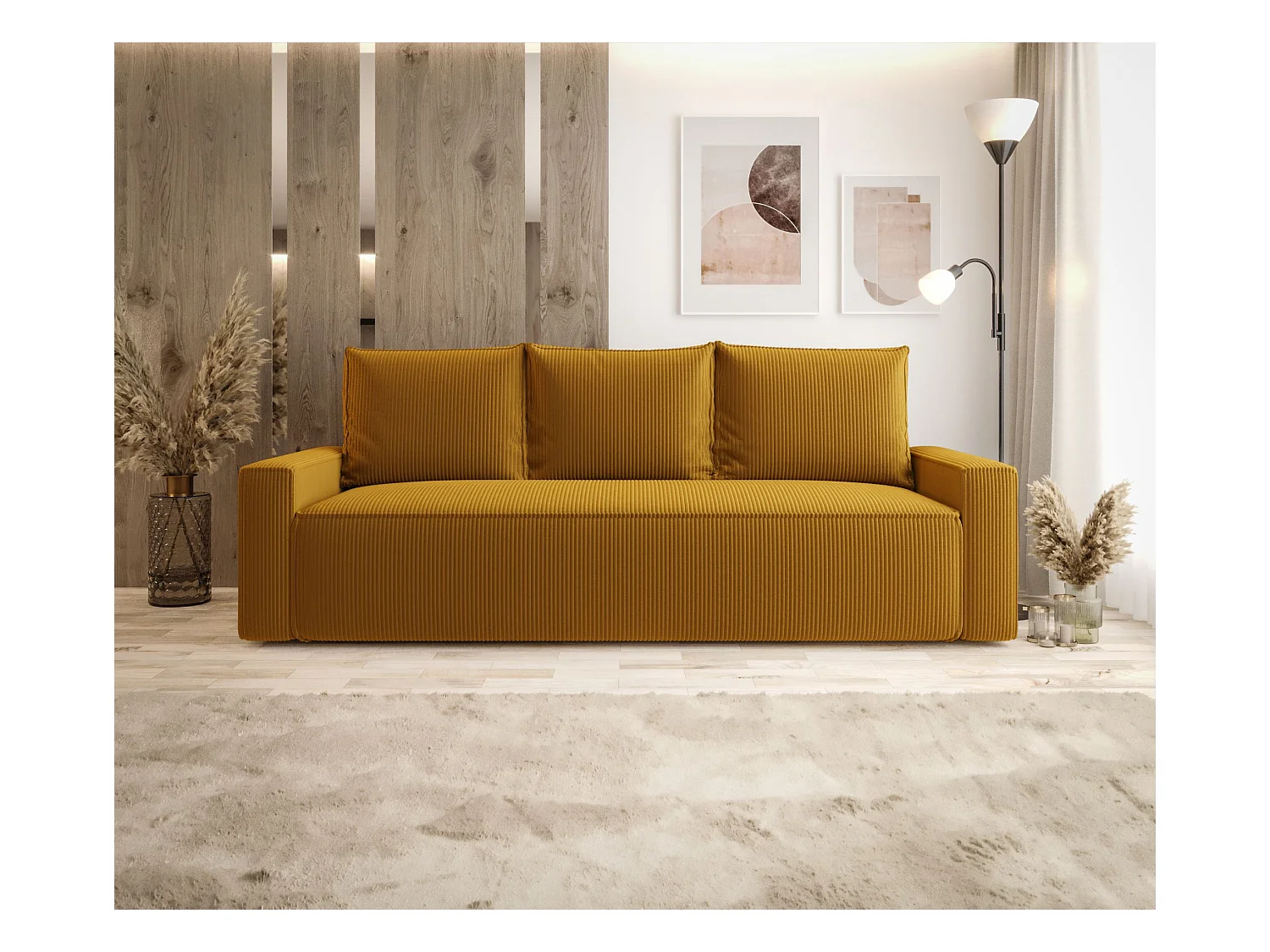 SOFA SAVIO Poso 01 Orange mit Stauraum Bettkasten Wohnzimmersofa Couch Sofa Bettsofa Bettkasten Bettcouch