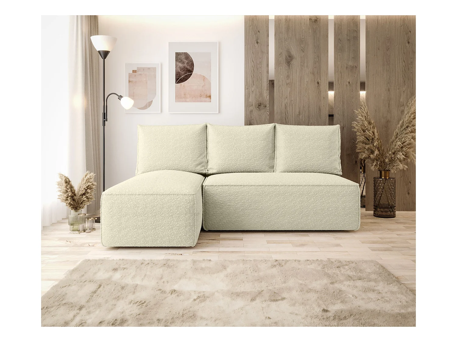 Narożnik z funkcją spania SAVIO MINI Quelle 02 lewy sofa w kształcie L z pojemnikiem na pościel sofa do salonu, sofa rozkładana, sofa z pojemnikiem