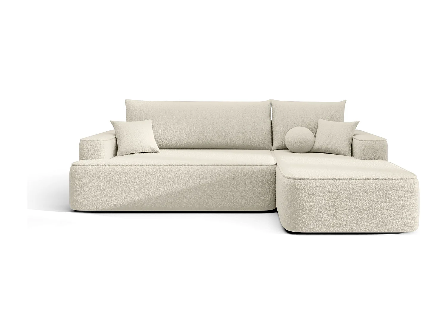 ECKSOFA mit Schlaffunktion FIGO Quelle 03 Beige Rechts L-Form Sofa mit Stauraum Bettkasten Wohnzimmersofa Couch Sofa Bettsofa Bettkasten Bettcouch
