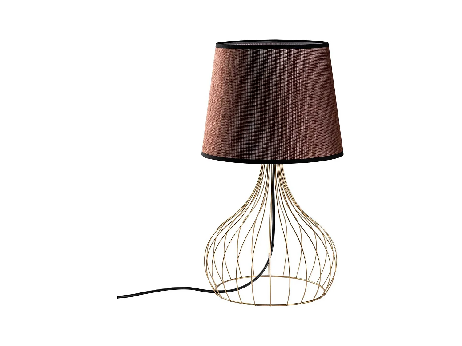 Lampe à poser en métal et tissu Telis