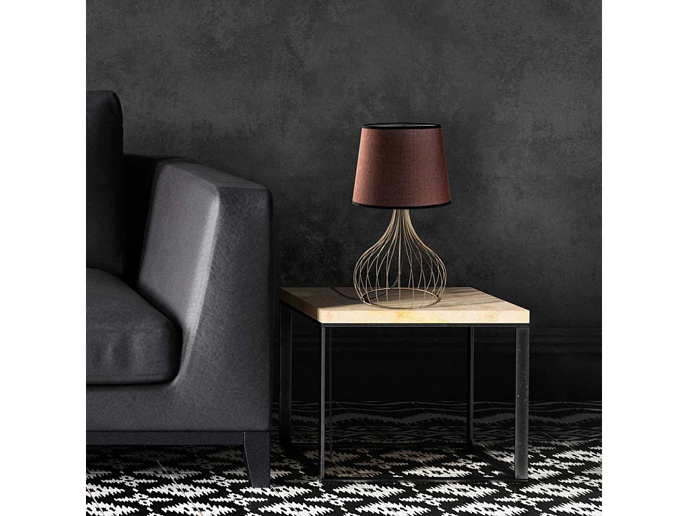 Lampe à poser en métal et tissu Telis