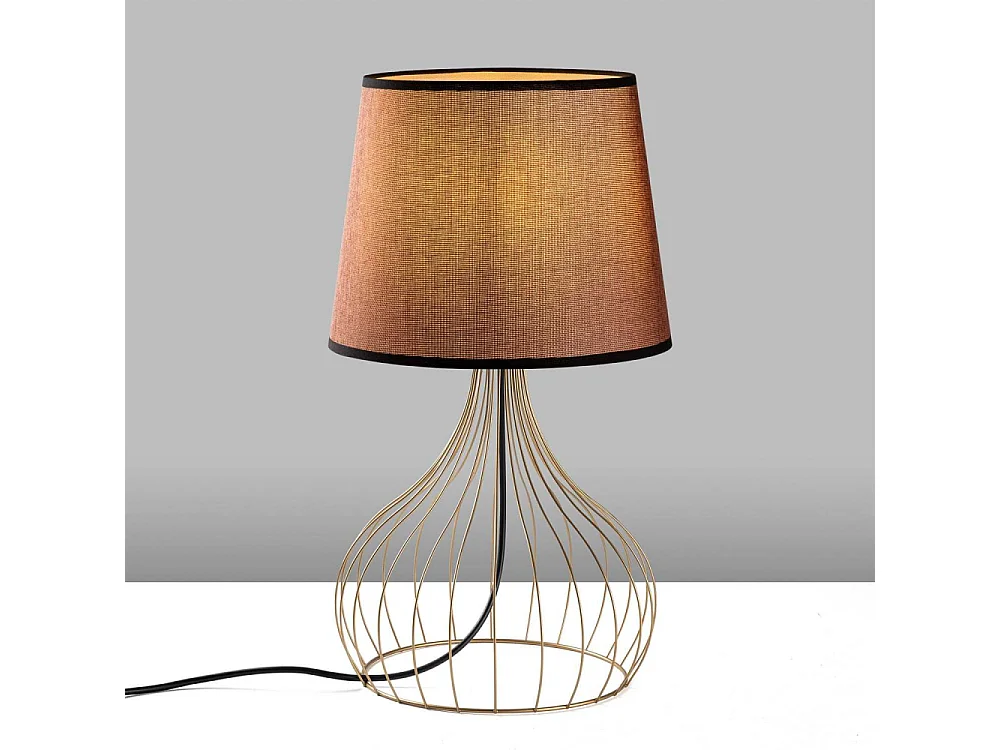 Lampe à poser en métal et tissu Telis