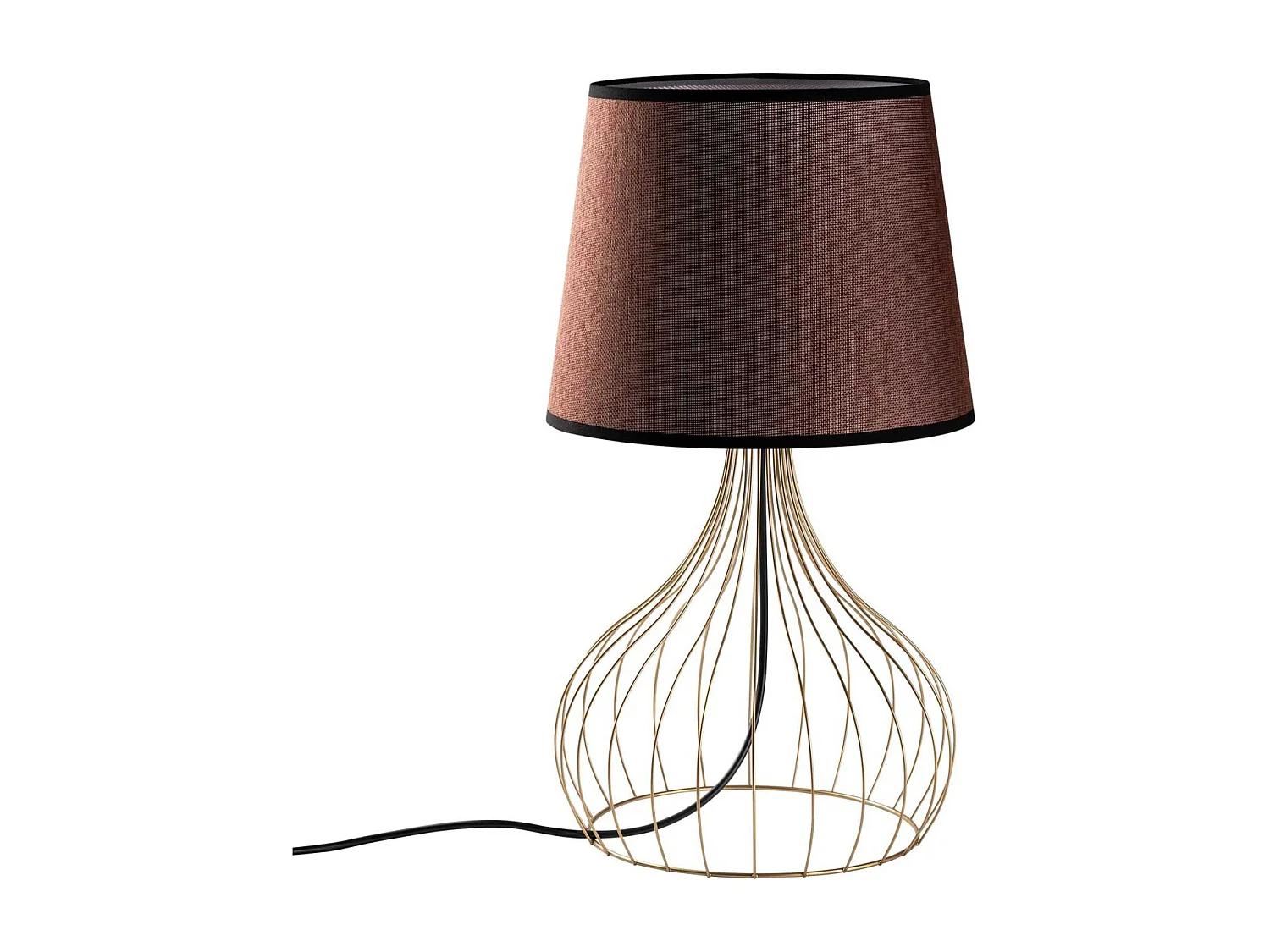 Lampe à poser en métal et tissu Telis