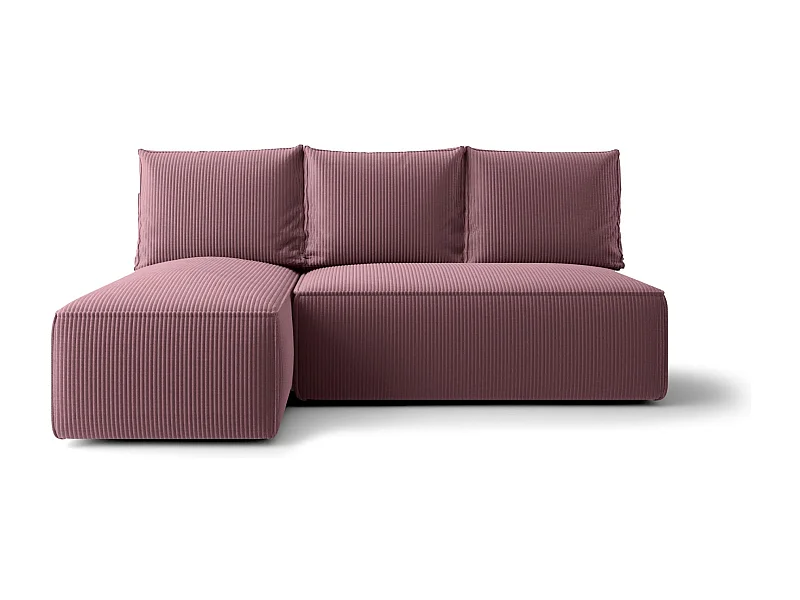 ECKSOFA mit Schlaffunktion SAVIO MINI Poso 130 Violett Links L-Form Sofa mit Stauraum Bettkasten Wohnzimmersofa Couch Sofa Bettsofa Bettkasten Bettcouch