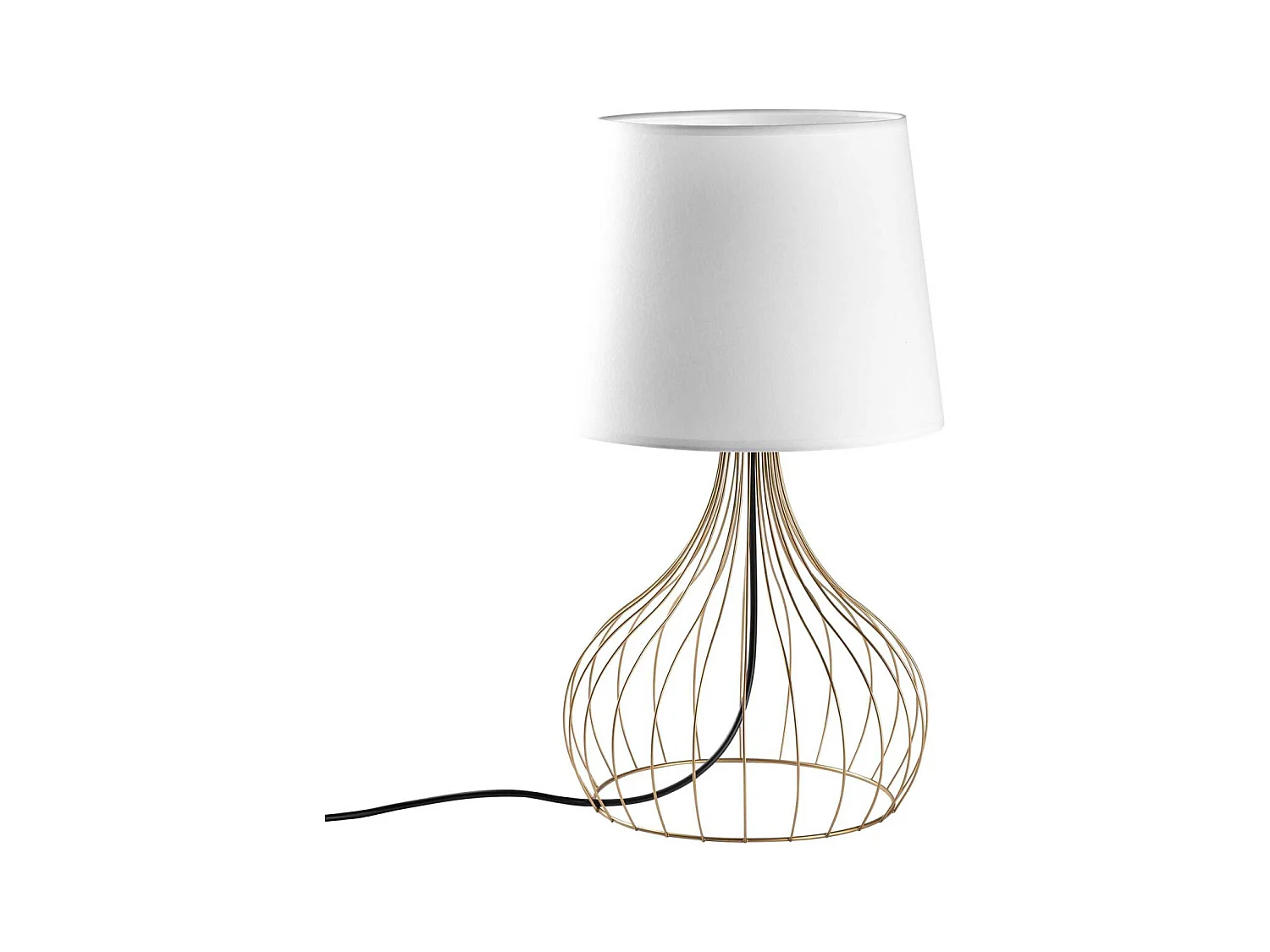 Lampe à poser en métal et tissu Telis