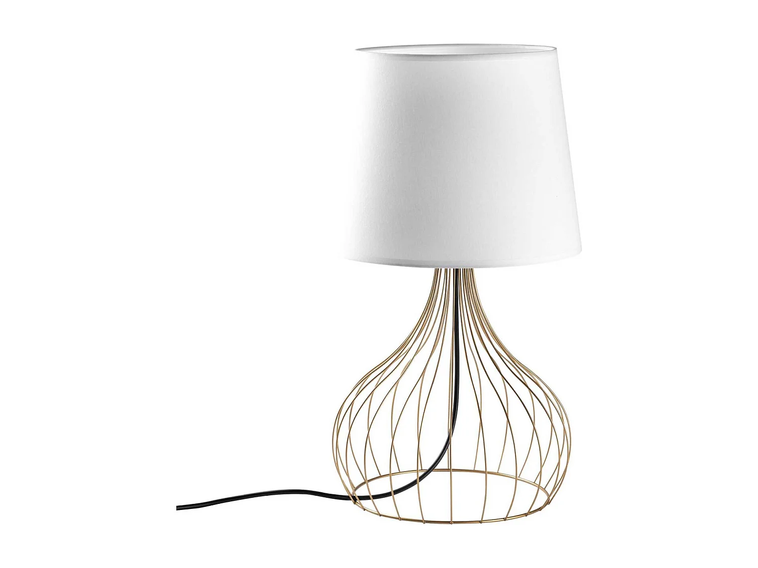 Lampe à poser en métal et tissu Telis