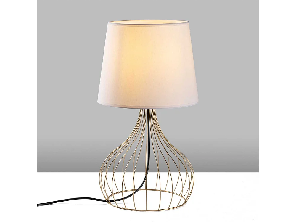 Lampe à poser en métal et tissu Telis