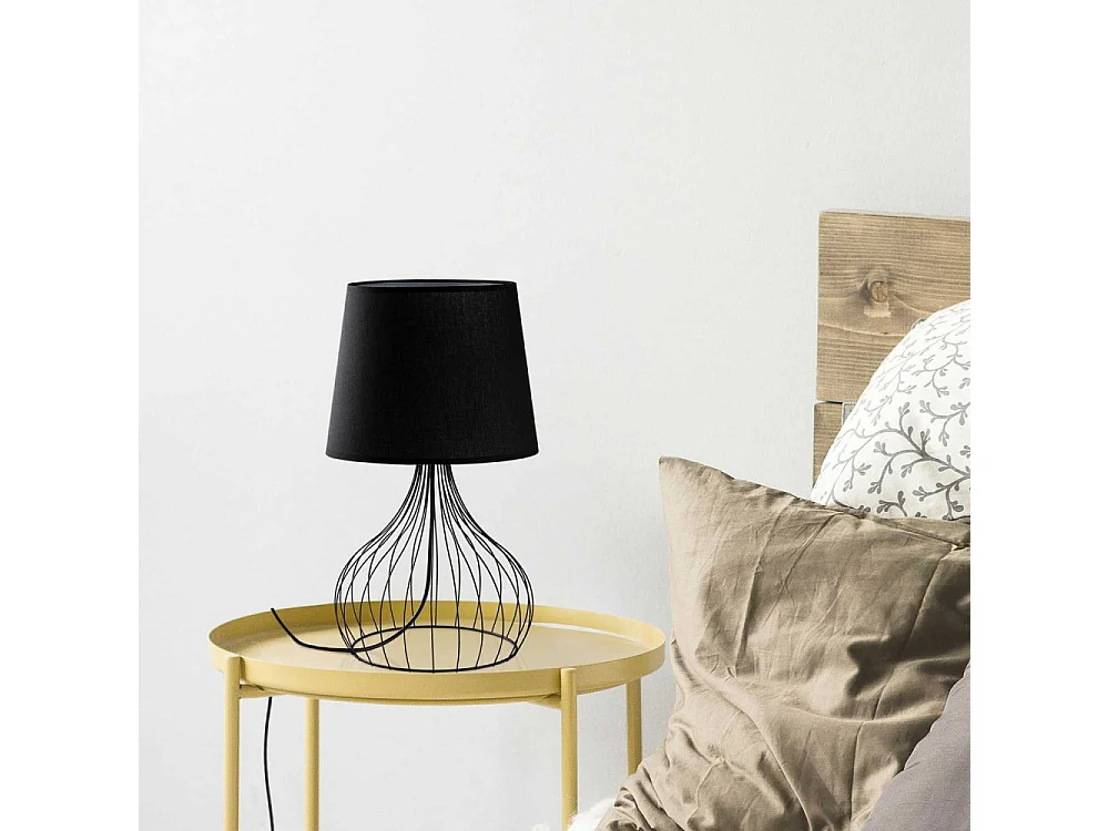 Lampe à poser en métal et tissu Telis