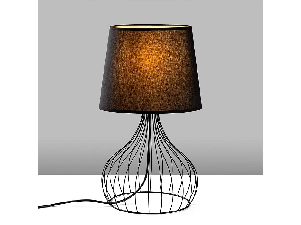 Lampe à poser en métal et tissu Telis