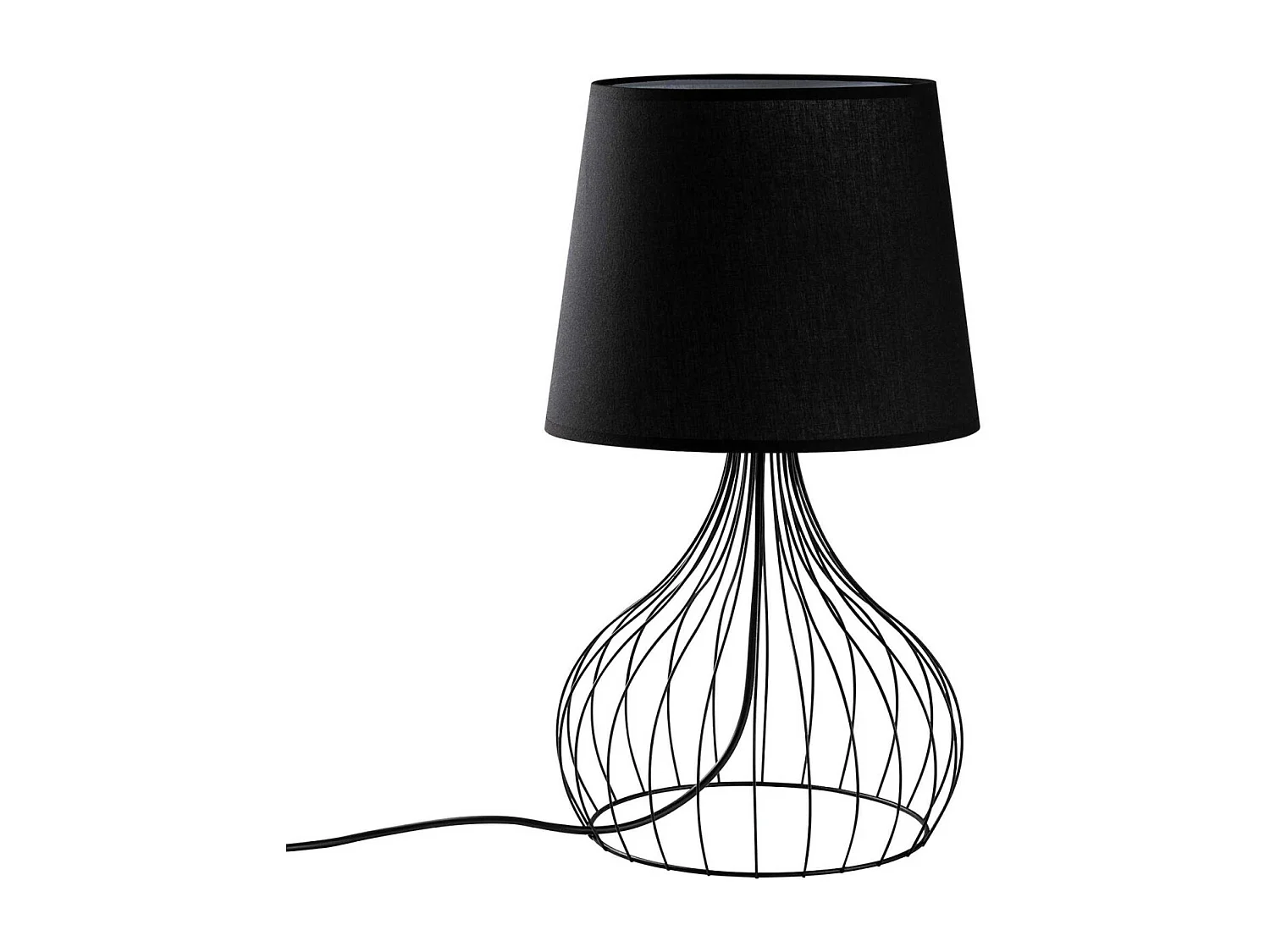 Lampe à poser en métal et tissu Telis