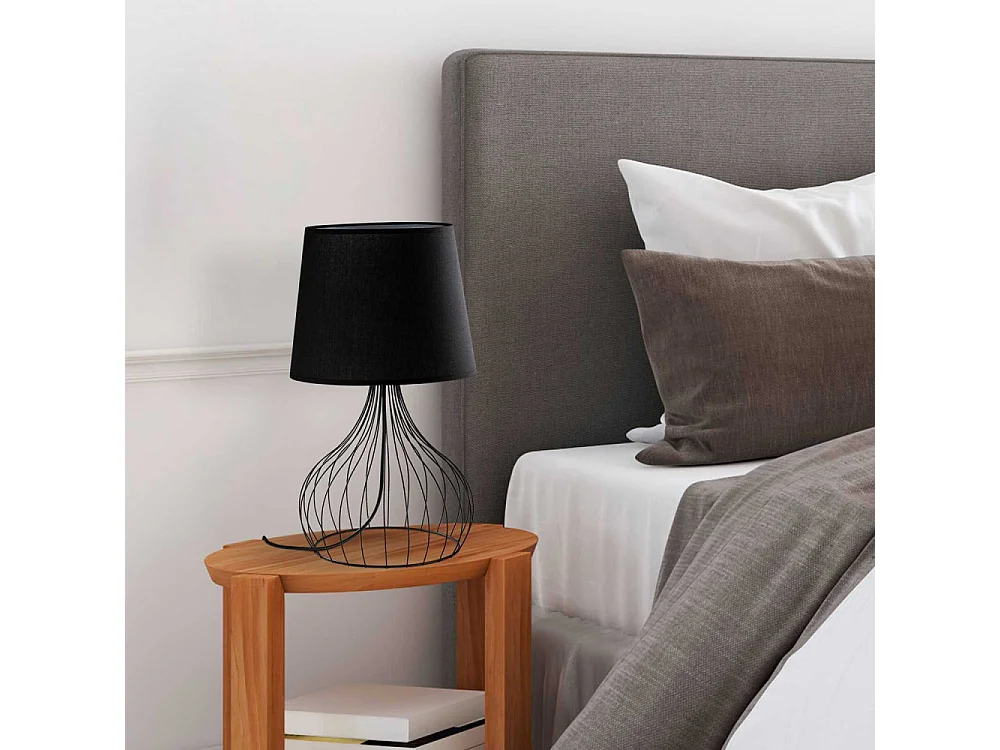 Lampe à poser en métal et tissu Telis