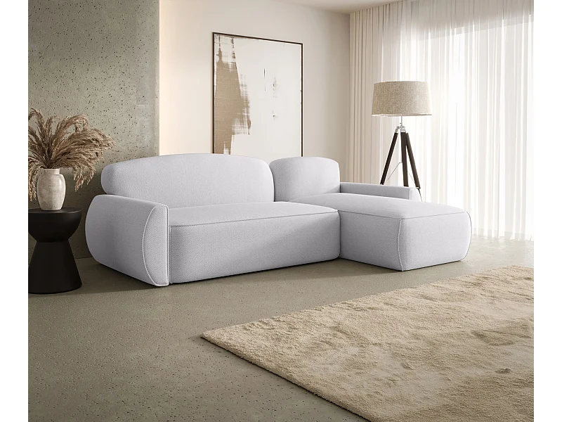 ECKSOFA mit Schlaffunktion LUCAS Curio 80 Hellgrau Rechts L-Form Sofa mit Stauraum Bettkasten Wohnzimmersofa Couch Sofa Bettsofa Bettkasten Bettcouch