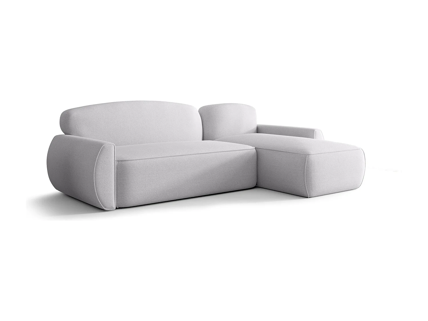 ECKSOFA mit Schlaffunktion LUCAS Curio 80 Hellgrau Rechts L-Form Sofa mit Stauraum Bettkasten Wohnzimmersofa Couch Sofa Bettsofa Bettkasten Bettcouch