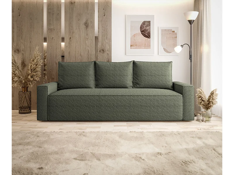 SOFA SAVIO Quelle 37 Dunkelgrün mit Stauraum Bettkasten Wohnzimmersofa Couch Sofa Bettsofa Bettkasten Bettcouch