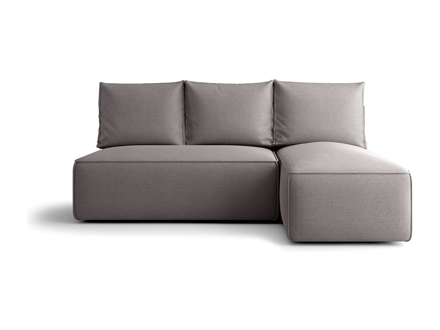 Narożnik z funkcją spania SAVIO MINI Curio 83 szary prawy sofa w kształcie L z pojemnikiem na pościel sofa do salonu, sofa rozkładana, sofa z pojemnikiem
