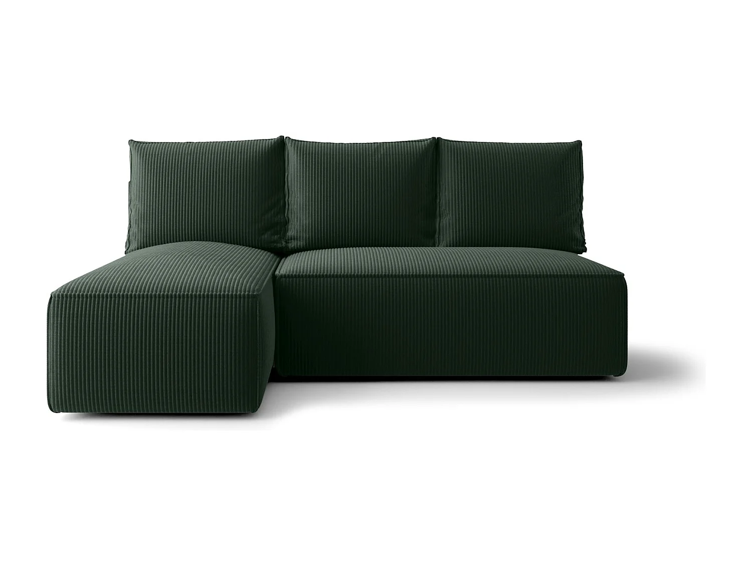 ECKSOFA mit Schlaffunktion SAVIO MINI Poso 14 Dunkelgrün Links L-Form Sofa mit Stauraum Bettkasten Wohnzimmersofa Couch Sofa Bettsofa Bettkasten Bettcouch