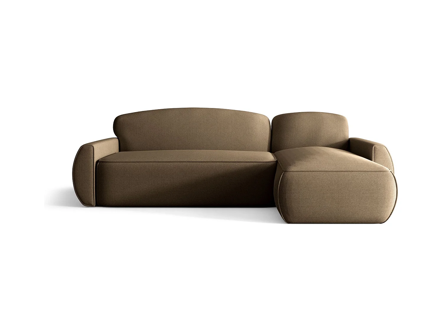 Hoekbank met slaapfunctie LUCAS Curio 20 bruin rechts L-vormige bank met opbergruimte woonkamerbank, slaapbank, bank met opbergruimte