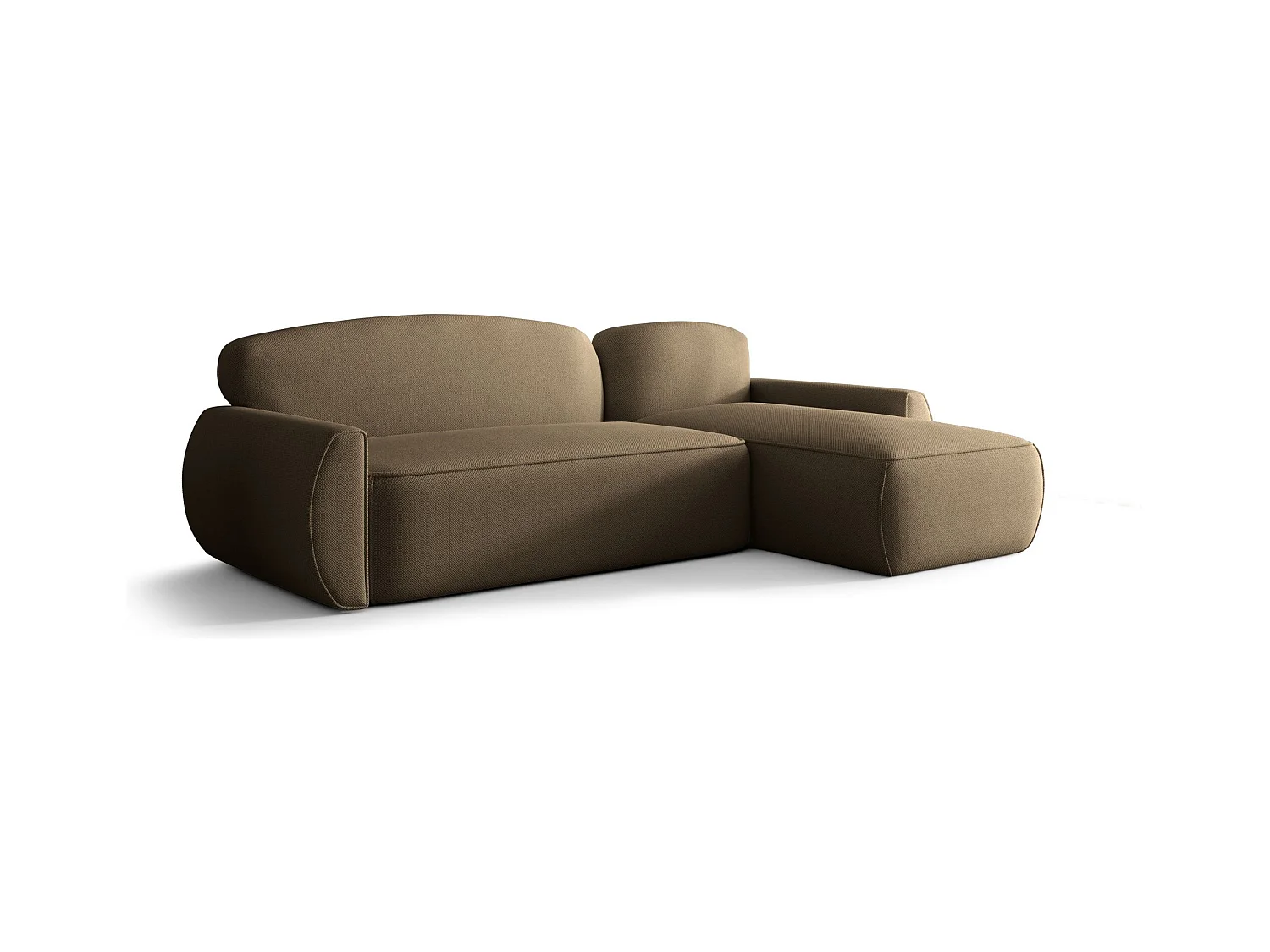 Hoekbank met slaapfunctie LUCAS Curio 20 bruin rechts L-vormige bank met opbergruimte woonkamerbank, slaapbank, bank met opbergruimte