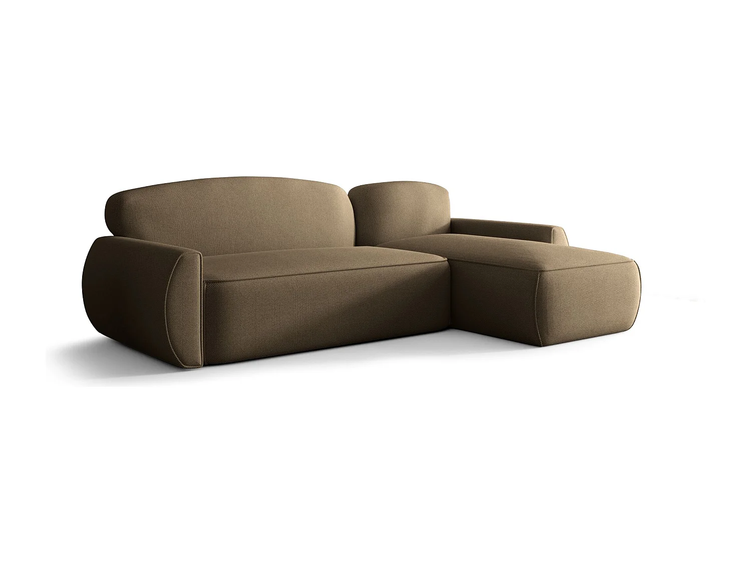 ECKSOFA mit Schlaffunktion LUCAS Curio 20 Braun Rechts L-Form Sofa mit Stauraum Bettkasten Wohnzimmersofa Couch Sofa Bettsofa Bettkasten Bettcouch