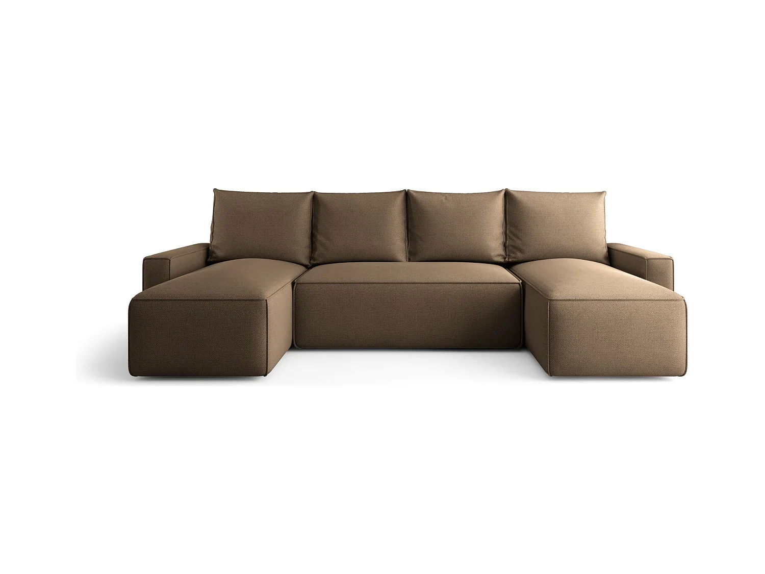 Hoekbank met slaapfunctie SAVIO U Curio 20 bruin U-Form Sofa met opbergruimte woonkamerbank, slaapbank, bank met opbergruimte