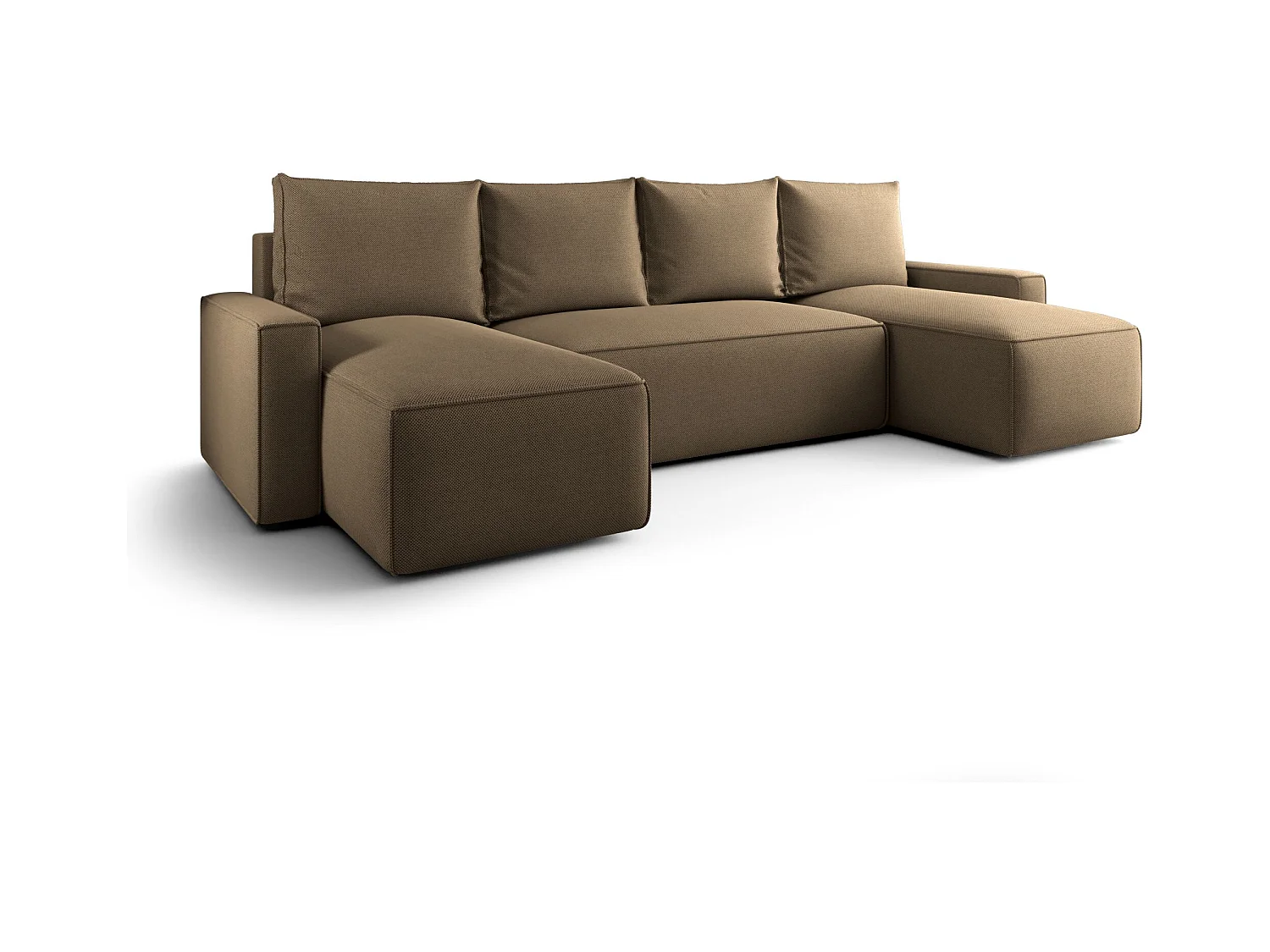 Hoekbank met slaapfunctie SAVIO U Curio 20 bruin U-Form Sofa met opbergruimte woonkamerbank, slaapbank, bank met opbergruimte