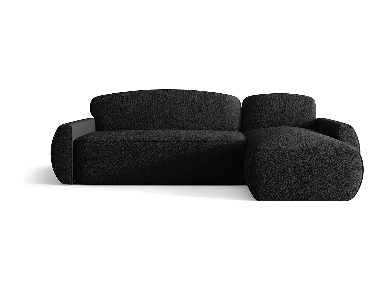 Narożnik z funkcją spania LUCAS Quelle 100 czarny prawy sofa w kształcie L z pojemnikiem na pościel sofa do salonu, sofa rozkładana, sofa z pojemnikiem