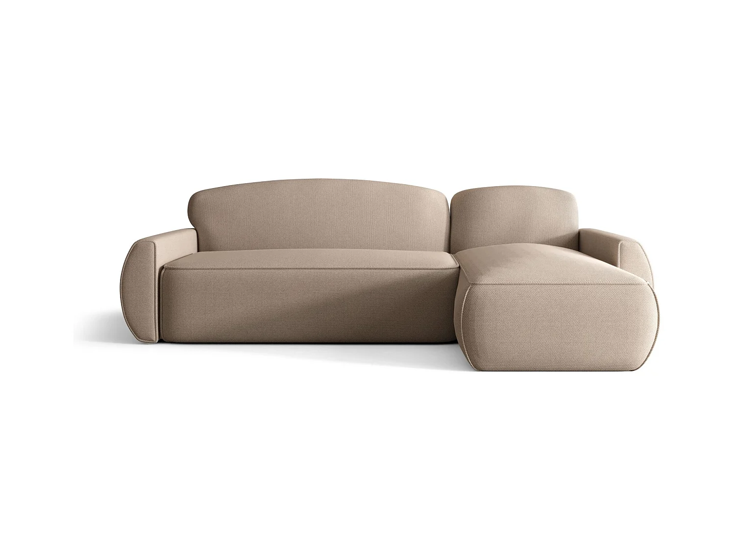 ECKSOFA mit Schlaffunktion LUCAS Curio 15 Beige Rechts L-Form Sofa mit Stauraum Bettkasten Wohnzimmersofa Couch Sofa Bettsofa Bettkasten Bettcouch