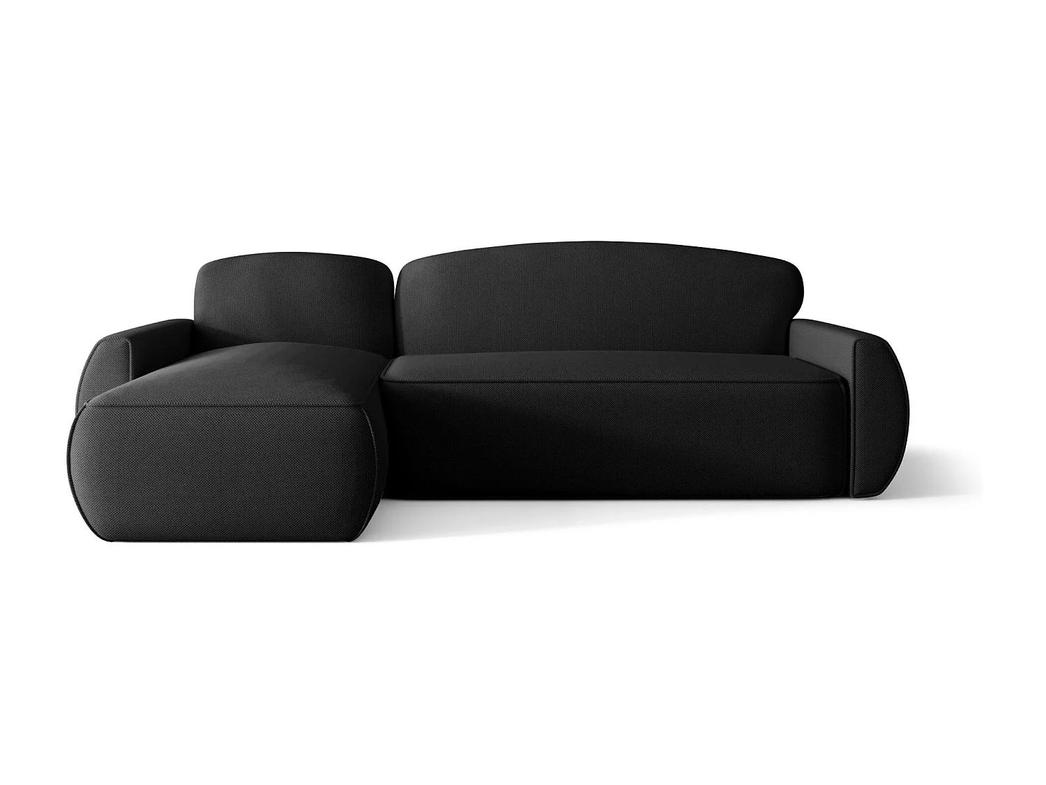 ECKSOFA mit Schlaffunktion LUCAS Curio 99 Schwarz Links L-Form Sofa mit Stauraum Bettkasten Wohnzimmersofa Couch Sofa Bettsofa Bettkasten Bettcouch
