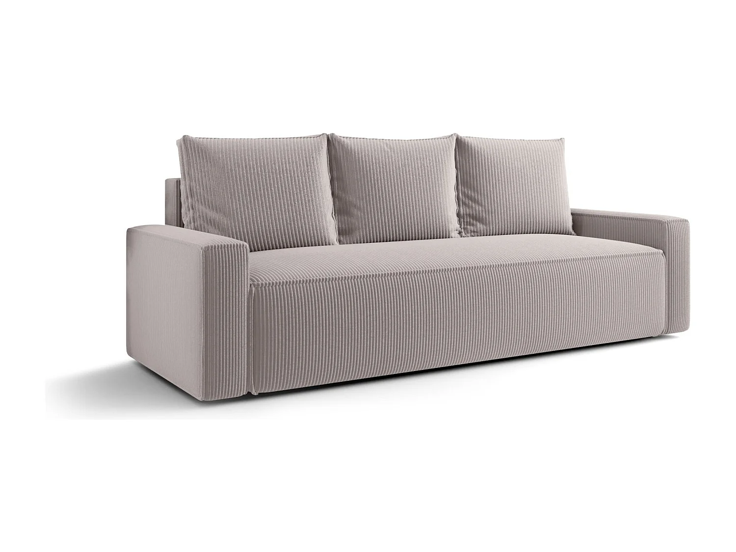 Sofa SAVIO Poso 100 ecru z pojemnikiem na pościel sofa do salonu, sofa rozkładana, sofa z pojemnikiem