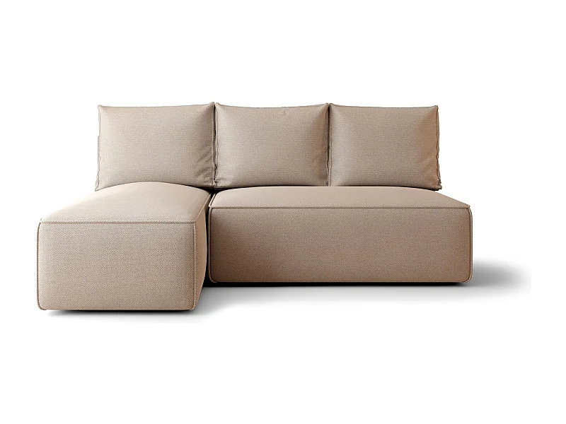 ECKSOFA mit Schlaffunktion SAVIO MINI Curio 15 Beige Links L-Form Sofa mit Stauraum Bettkasten Wohnzimmersofa Couch Sofa Bettsofa Bettkasten Bettcouch
