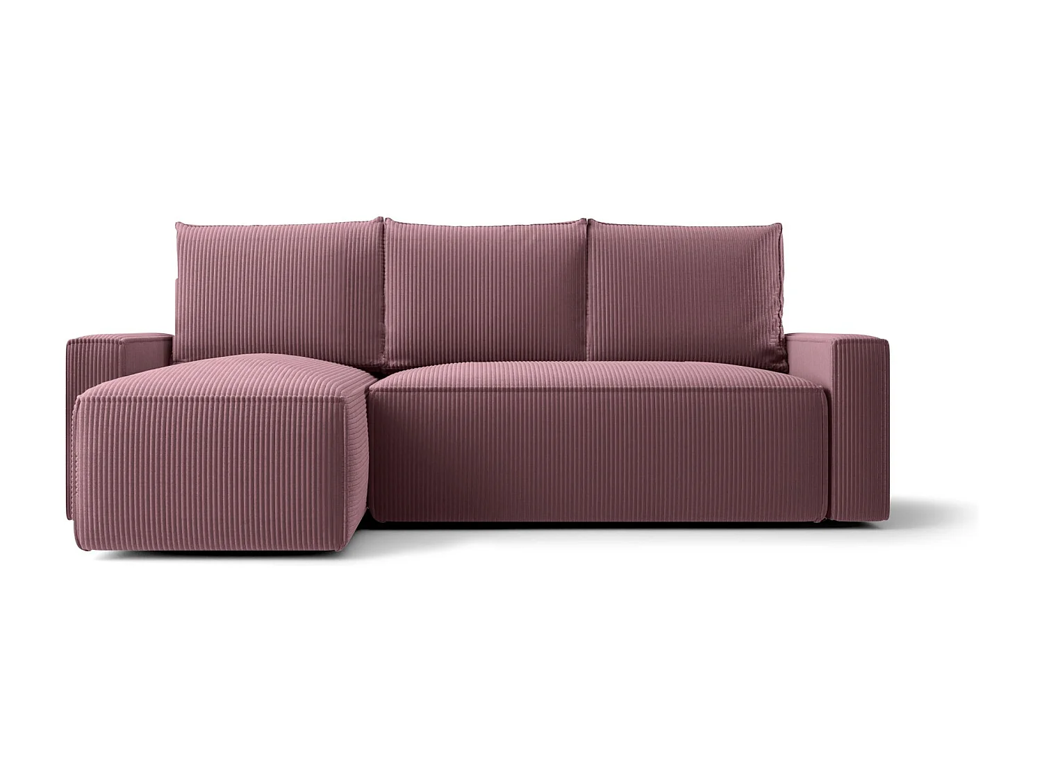 ECKSOFA mit Schlaffunktion SAVIO Poso 130 Violett Links L-Form Sofa mit Stauraum Bettkasten Wohnzimmersofa Couch Sofa Bettsofa Bettkasten Bettcouch