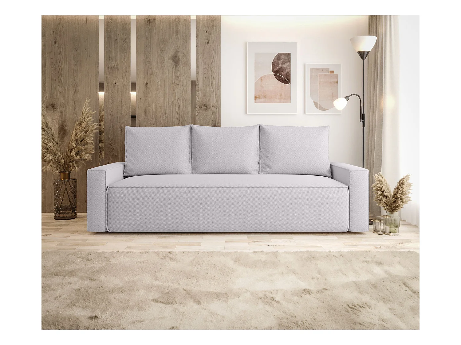 SOFA SAVIO Curio 80 Hellgrau mit Stauraum Bettkasten Wohnzimmersofa Couch Sofa Bettsofa Bettkasten Bettcouch