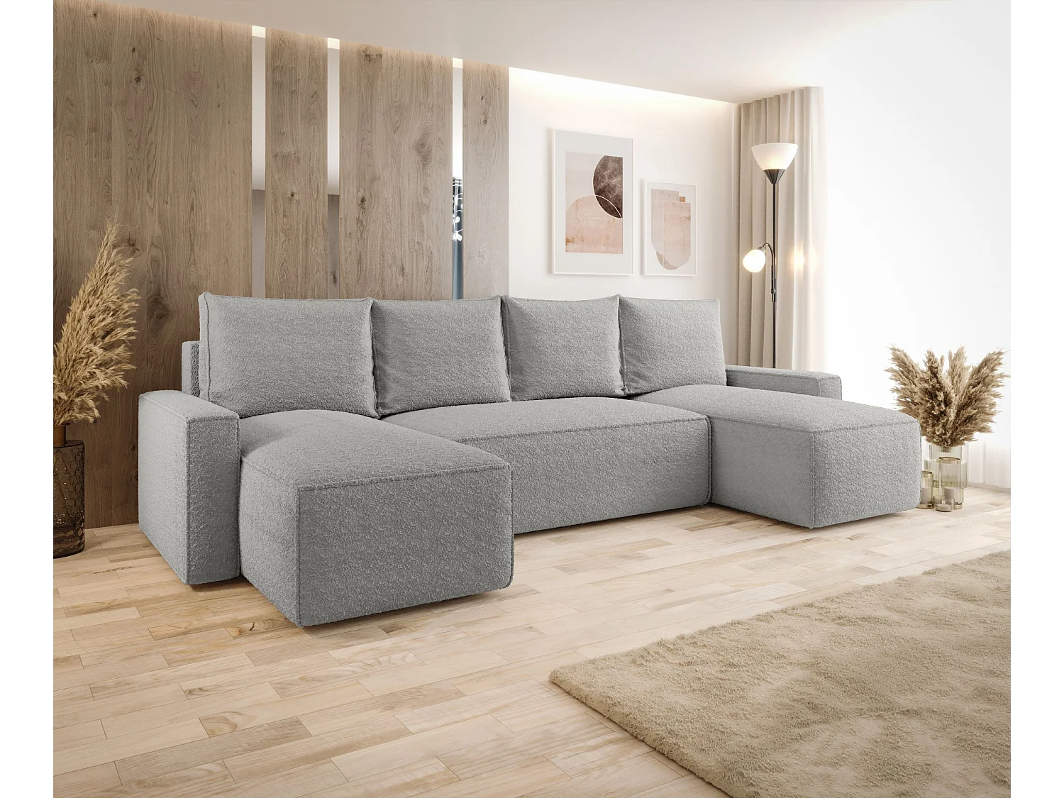 Hoekbank met slaapfunctie SAVIO U Quelle 83 U-Form Sofa met opbergruimte woonkamerbank, slaapbank, bank met opbergruimte