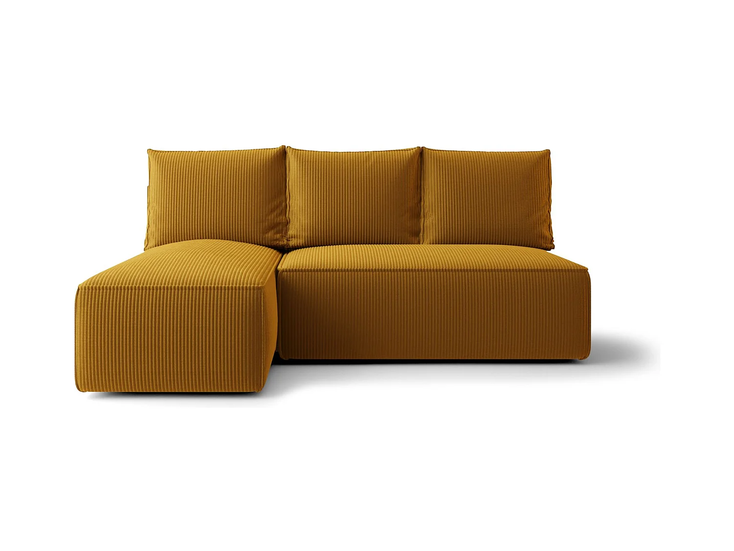 ECKSOFA mit Schlaffunktion SAVIO MINI Poso 01 Orange Links L-Form Sofa mit Stauraum Bettkasten Wohnzimmersofa Couch Sofa Bettsofa Bettkasten Bettcouch