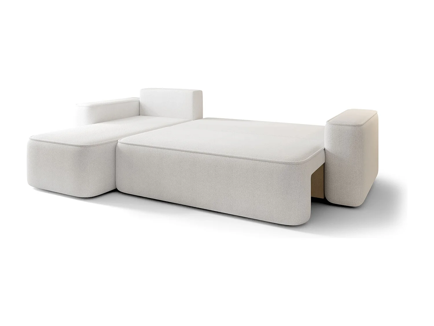 ECKSOFA mit Schlaffunktion SENNO Quelle 03 Beige Links L-Form Sofa mit Stauraum Bettkasten Wohnzimmersofa Couch Sofa Bettsofa Bettkasten Bettcouch