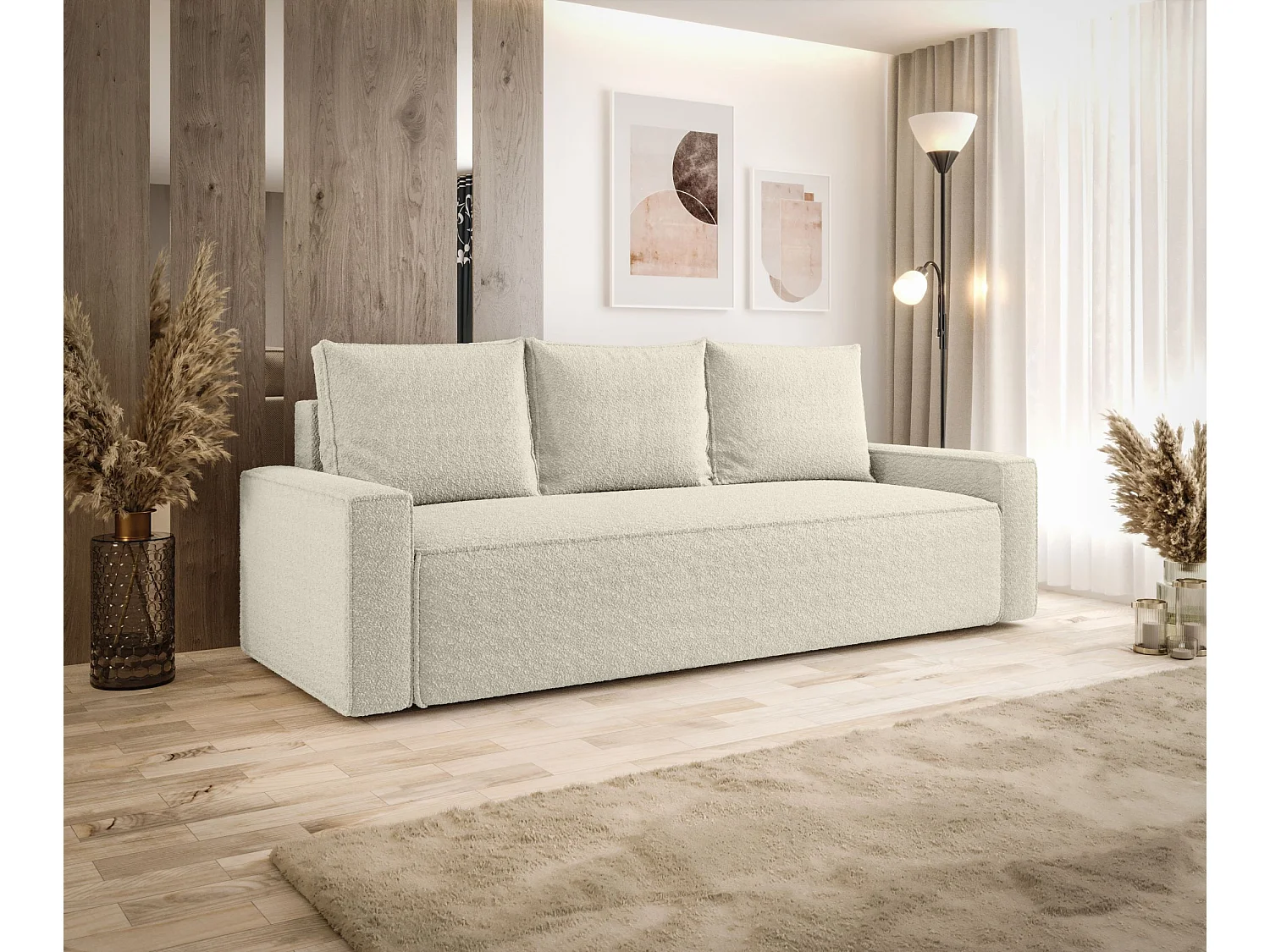 SOFA SAVIO Quelle 03 Beige mit Stauraum Bettkasten Wohnzimmersofa Couch Sofa Bettsofa Bettkasten Bettcouch