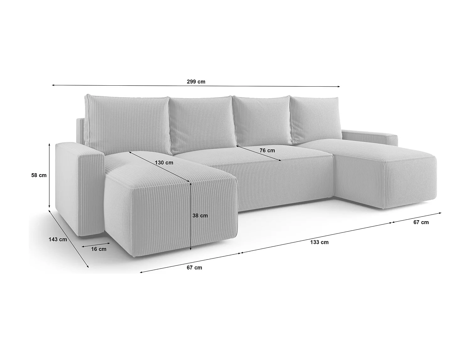 ECKSOFA mit Schlaffunktion SAVIO U Quelle 03 U-Form Sofa mit Stauraum Bettkasten Wohnzimmersofa Couch Sofa Bettsofa Bettkasten Bettcouch