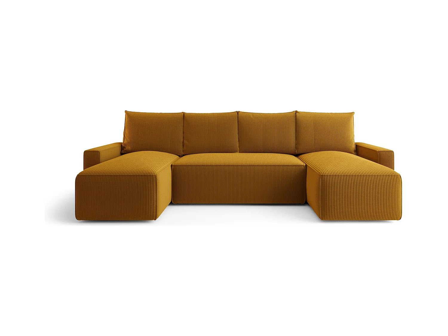 ECKSOFA mit Schlaffunktion SAVIO U Poso 01 Orange U-Form Sofa mit Stauraum Bettkasten Wohnzimmersofa Couch Sofa Bettsofa Bettkasten Bettcouch