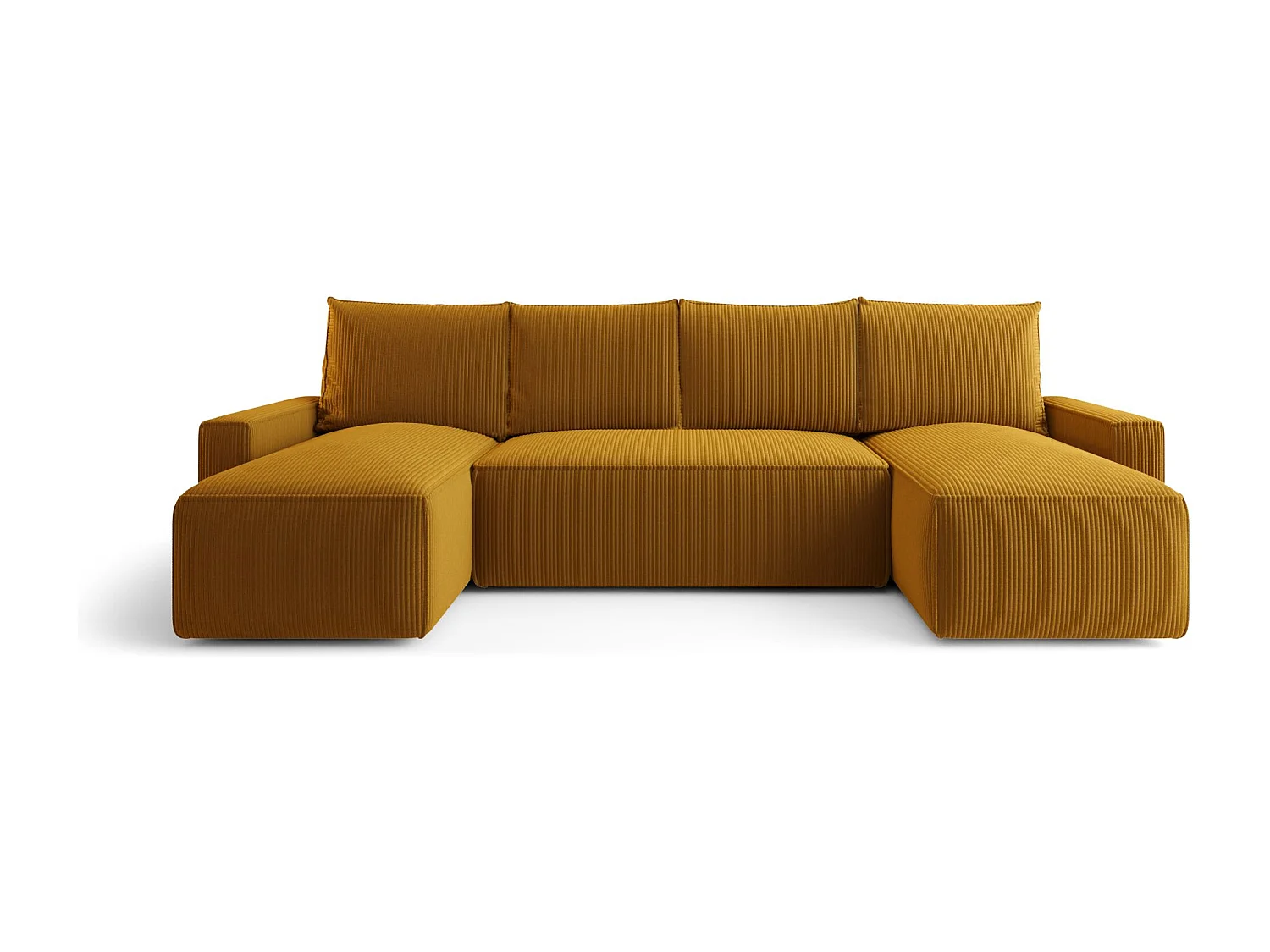 ECKSOFA mit Schlaffunktion SAVIO U Poso 01 Orange U-Form Sofa mit Stauraum Bettkasten Wohnzimmersofa Couch Sofa Bettsofa Bettkasten Bettcouch