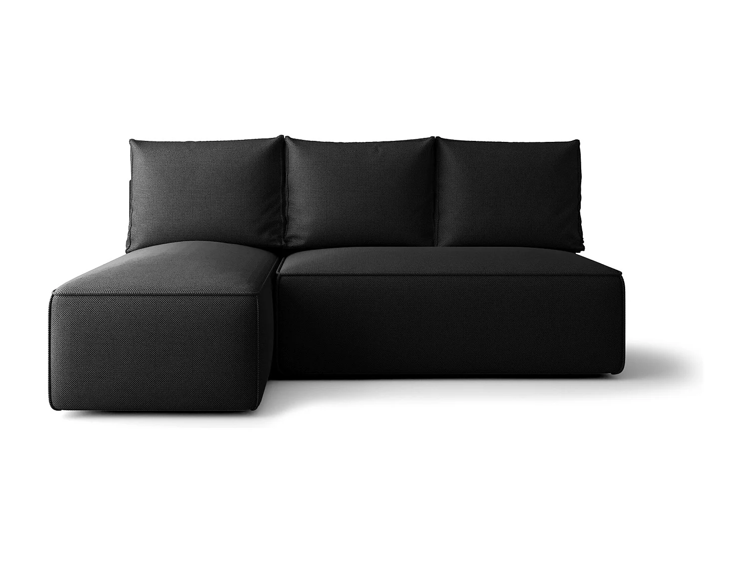 ECKSOFA mit Schlaffunktion SAVIO MINI Curio 99 Schwarz Links L-Form Sofa mit Stauraum Bettkasten Wohnzimmersofa Couch Sofa Bettsofa Bettkasten Bettcouch
