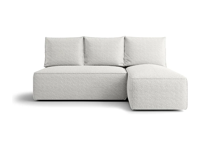 ECKSOFA mit Schlaffunktion SAVIO MINI Quelle 01 Creme Rechts L-Form Sofa mit Stauraum Bettkasten Wohnzimmersofa Couch Sofa Bettsofa Bettkasten Bettcouch
