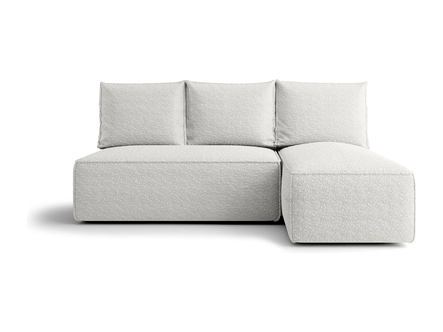 ECKSOFA mit Schlaffunktion SAVIO MINI Quelle 01 Creme Rechts L-Form Sofa mit Stauraum Bettkasten Wohnzimmersofa Couch Sofa Bettsofa Bettkasten Bettcouch