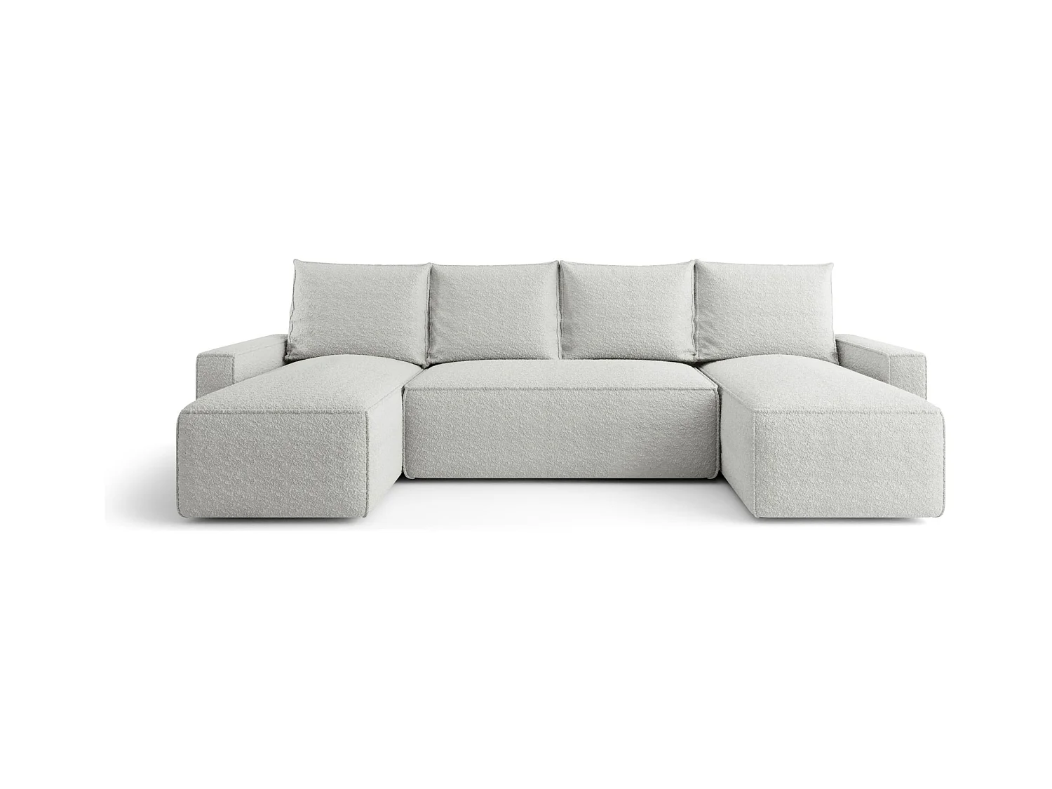 Narożnik z funkcją spania SAVIO U Quelle 01 kremowy U-Form Sofa z pojemnikiem na pościel sofa do salonu, sofa rozkładana, sofa z pojemnikiem