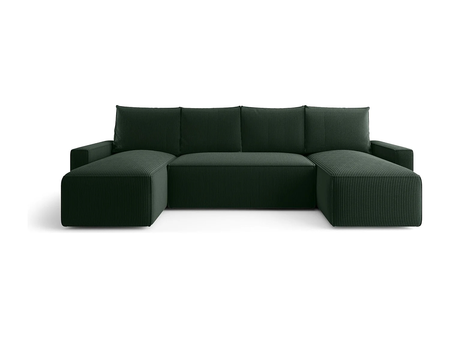 ECKSOFA mit Schlaffunktion SAVIO U Poso 14 Dunkelgrün U-Form Sofa mit Stauraum Bettkasten Wohnzimmersofa Couch Sofa Bettsofa Bettkasten Bettcouch